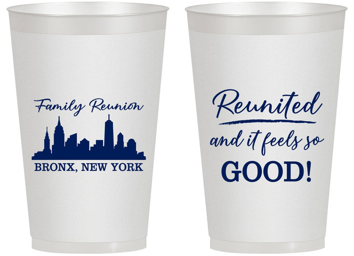 Personalized Family Reunion 14 oz Frosted Cups - New York | 160039
