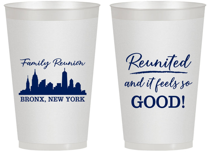 Personalized Family Reunion 14 oz Frosted Cups - New York | 160039