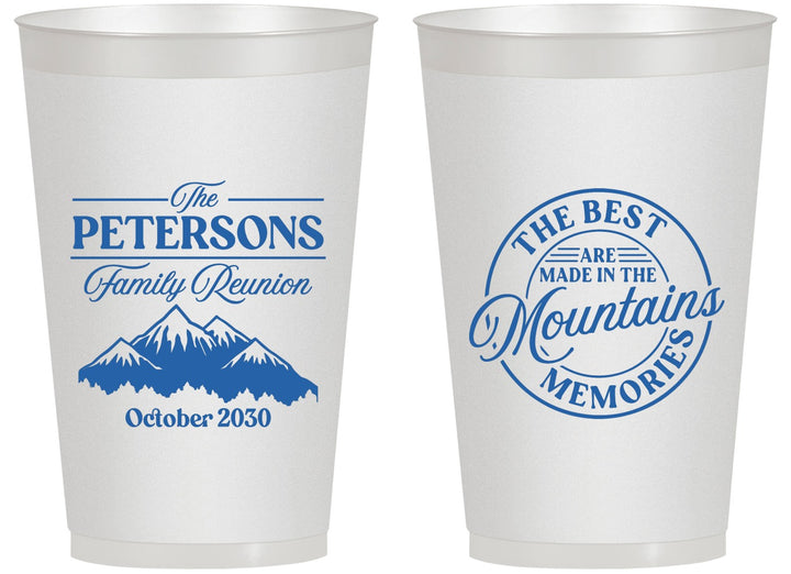 Personalized Family Reunion 14 oz Frosted Cups - Mountains | 160043