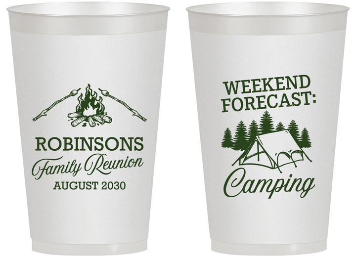 Personalized Family Reunion 14 oz Frosted Cups - Camping | 160044