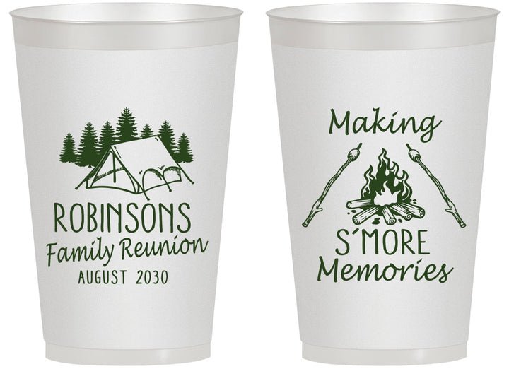 Personalized Family Reunion 14 oz Frosted Cups - Camping | 160046