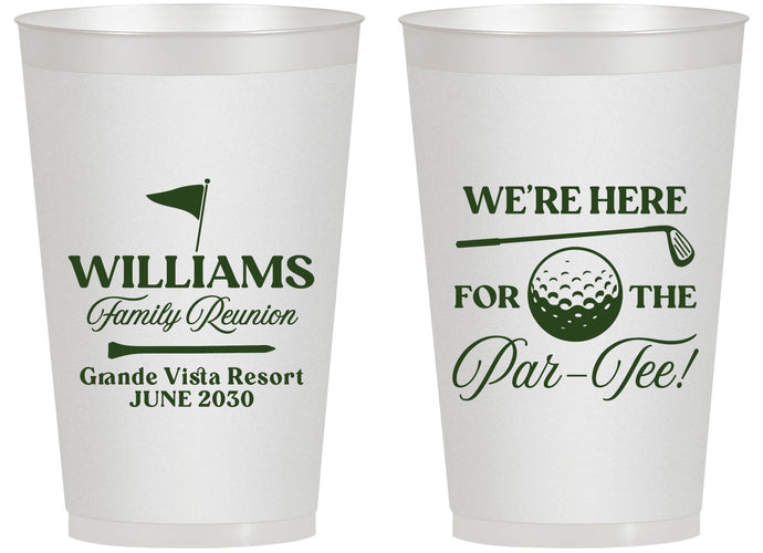 Personalized Family Reunion 14 oz Frosted Cups - Golf | 160047