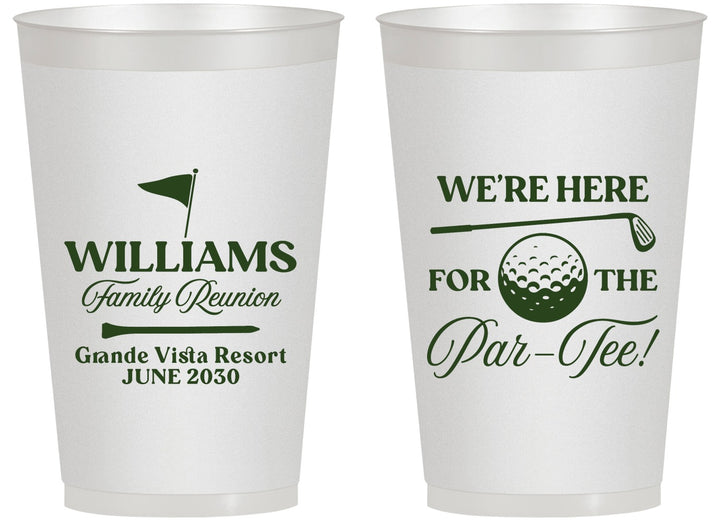 Personalized Family Reunion 14 oz Frosted Cups - Golf | 160047