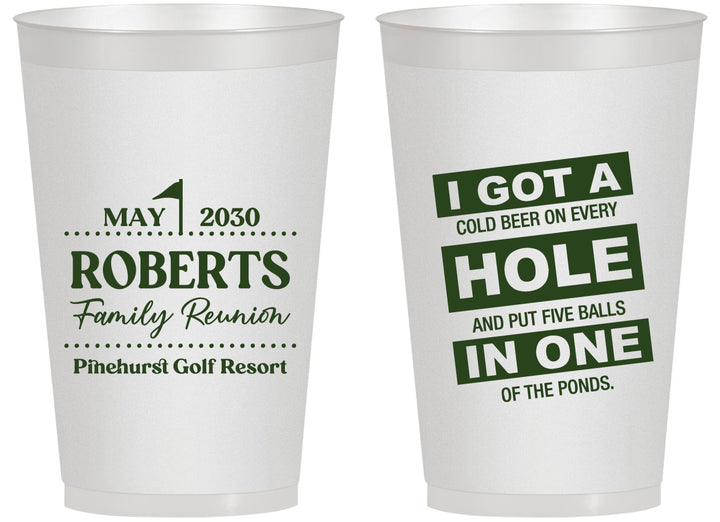 Personalized Family Reunion 14 oz Frosted Cups - Golf | 160049