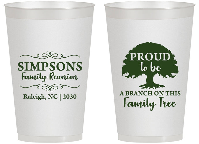 Personalized Family Reunion 14 oz Frosted Cups - Family Tree | 160050