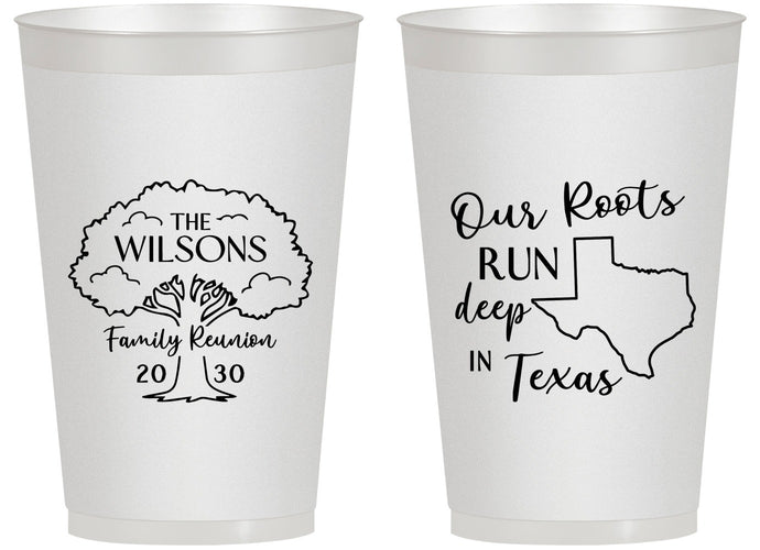 Personalized Family Reunion 14 oz Frosted Cups - Texas | 160055