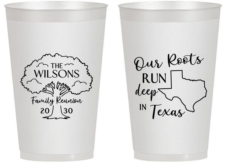 Personalized Family Reunion 14 oz Frosted Cups - Texas | 160055