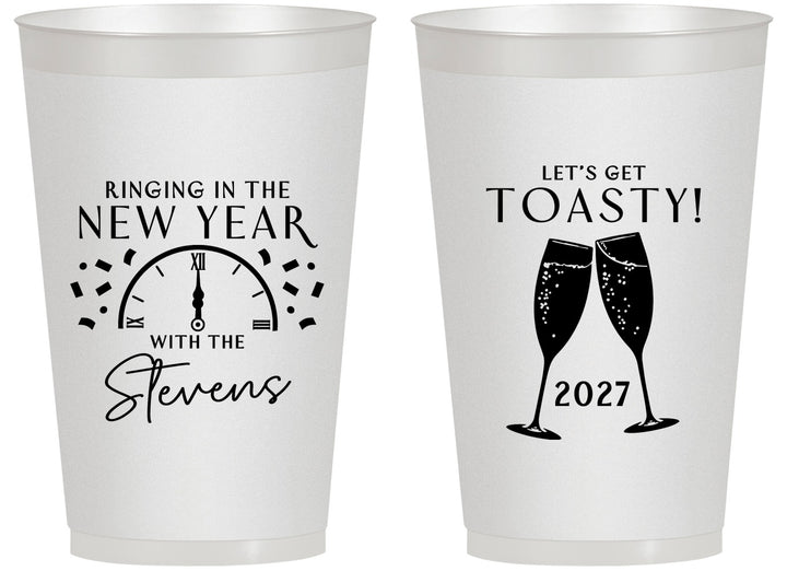 Personalized New Years 14 oz Frosted Cups - 2027 Toast | 170008