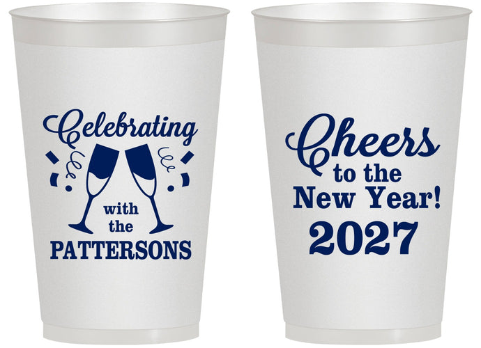 Personalized New Years 14 oz Frosted Cups - 2027 Cheers | 170011