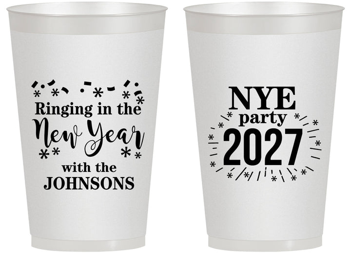 Personalized New Years 14 oz Frosted Cups - 2027 Ringing In | 170013