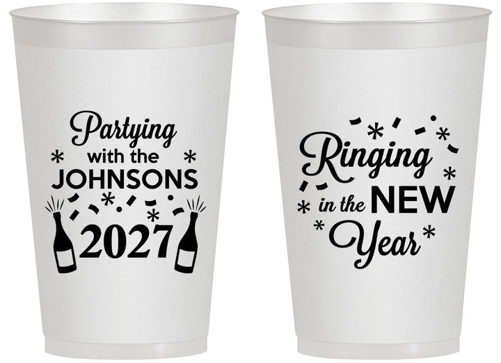 Personalized New Years 14 oz Frosted Cups - 2027 Ringing In | 170014