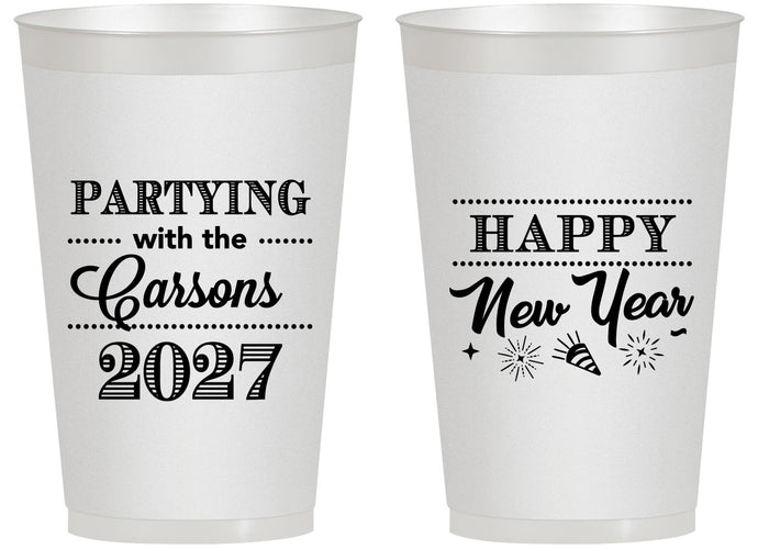 Personalized New Years 14 oz Frosted Cups - 2027 Nye | 170016