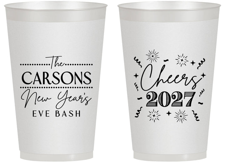 Personalized New Years 14 oz Frosted Cups - 2027 Cheers | 170018