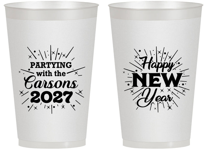 Personalized New Years 14 oz Frosted Cups - 2027 Nye | 170020