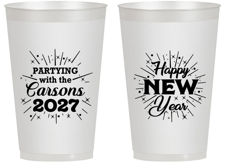 Personalized New Years 14 oz Frosted Cups - 2027 Nye | 170020