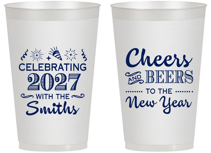 Personalized New Years 14 oz Frosted Cups - 2027 Cheers | 170023