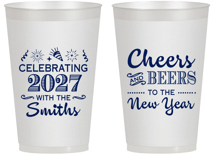 Personalized New Years 14 oz Frosted Cups - 2027 Cheers | 170023