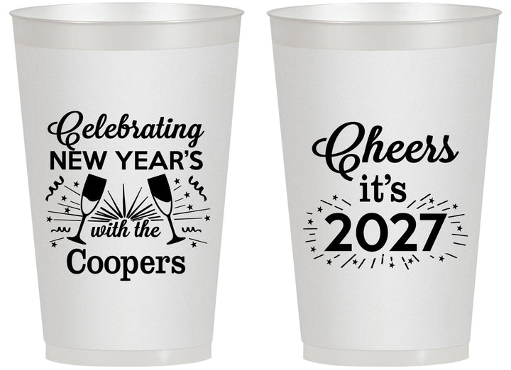 Personalized New Years 14 oz Frosted Cups - 2027 Cheers | 170024