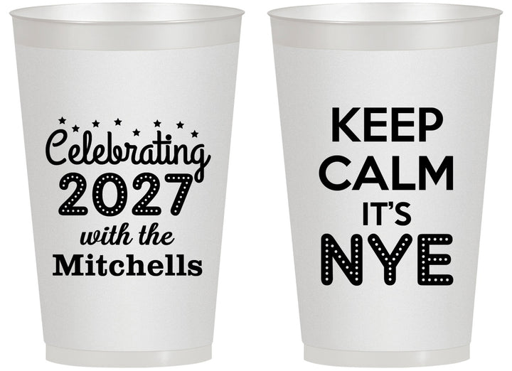 Personalized New Years 14 oz Frosted Cups - 2027 Nye | 170025