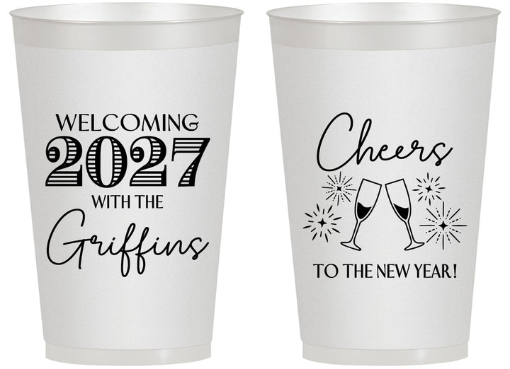 Personalized New Years 14 oz Frosted Cups - 2027 Cheers | 170029