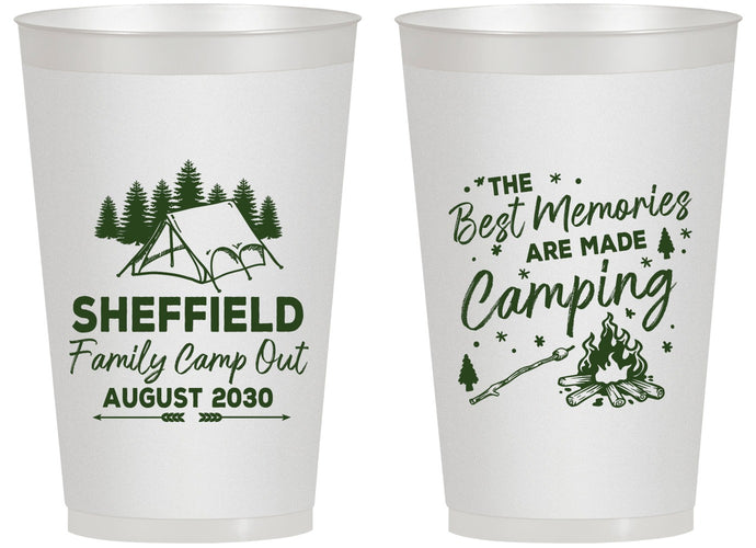 Personalized Family Vacation 14 oz Frosted Cups - Camping Park | 180015