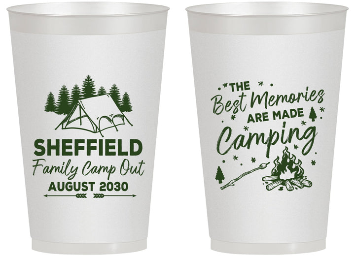 Personalized Family Vacation 14 oz Frosted Cups - Camping Park | 180015