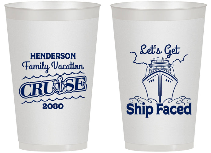 Personalized Family Vacation 14 oz Frosted Cups - Cruise | 180038