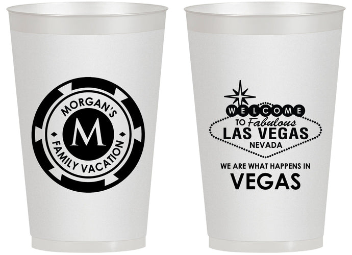 Personalized Family Vacation 14 oz Frosted Cups - Las Vegas | 180049