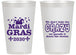 Personalized Mardi Gras 14 oz Frosted Cups - Fleur De Lis | 190009