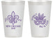 Personalized Mardi Gras 14 oz Frosted Cups - Fleur De Lis | 190010