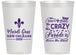 Personalized Mardi Gras 14 oz Frosted Cups - Fleur De Lis | 190013