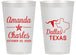 Personalized Wedding 14 oz Frosted Cups - Texas | 192