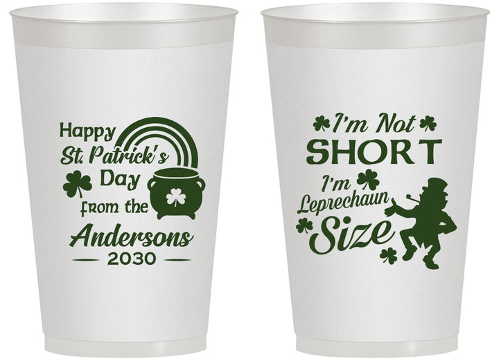 Personalized St Patricks Day 14 oz Frosted Cups - Leprechaun | 200001