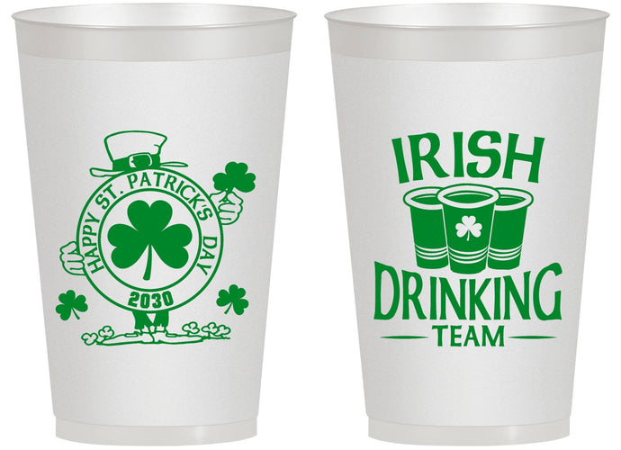 Personalized St Patricks Day 14 oz Frosted Cups - Irish Drinking Team | 200006