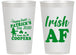 Personalized St Patricks Day 14 oz Frosted Cups - Irish Af Leprechaun | 200012