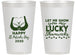 Personalized St Patricks Day 14 oz Frosted Cups - Shamrocks | 200015