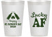 Personalized St Patricks Day 14 oz Frosted Cups - Lucky Af | 200017