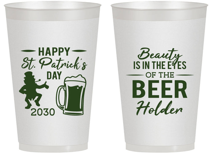 Personalized St Patricks Day 14 oz Frosted Cups - Leprechaun | 200019