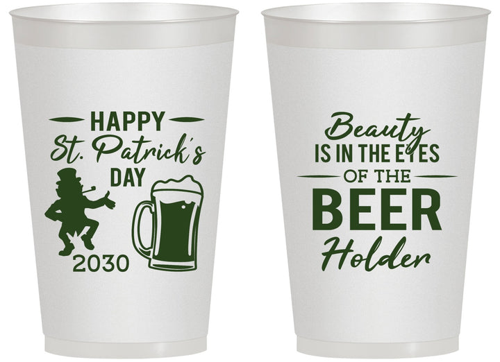 Personalized St Patricks Day 14 oz Frosted Cups - Leprechaun | 200019