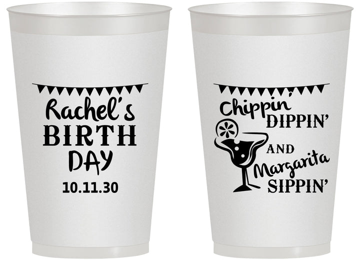 Personalized Birthday 14 oz Frosted Cups - Fiesta Margarita | 20009