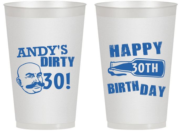Personalized Birthday 14 oz Frosted Cups - 30th | 20012