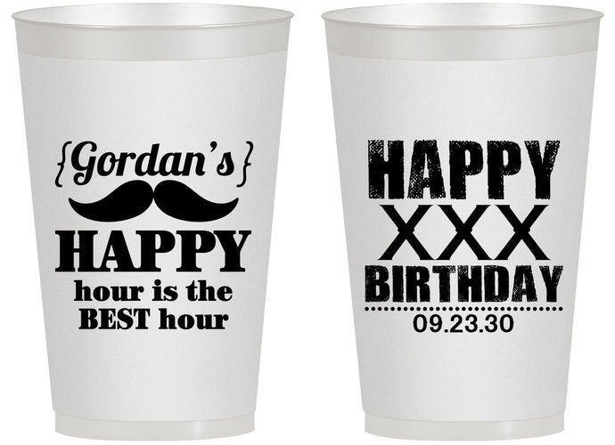 Personalized Birthday 14 oz Frosted Cups - 30th | 20013