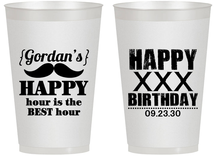 Personalized Birthday 14 oz Frosted Cups - 30th | 20013