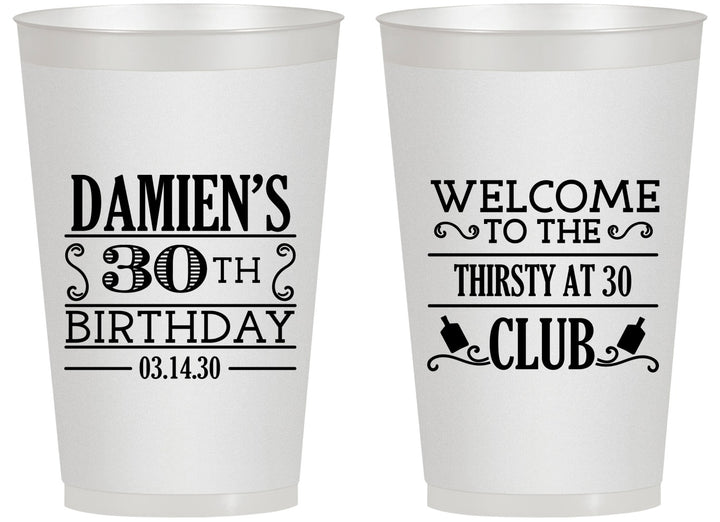 Personalized Birthday 14 oz Frosted Cups - 30th | 20016