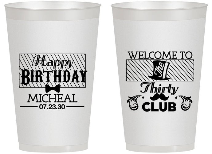 Personalized Birthday 14 oz Frosted Cups - 30th | 20018