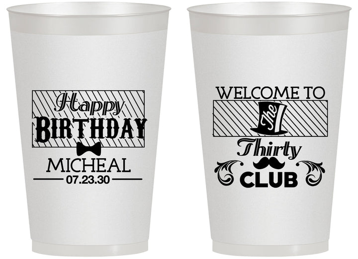 Personalized Birthday 14 oz Frosted Cups - 30th | 20018