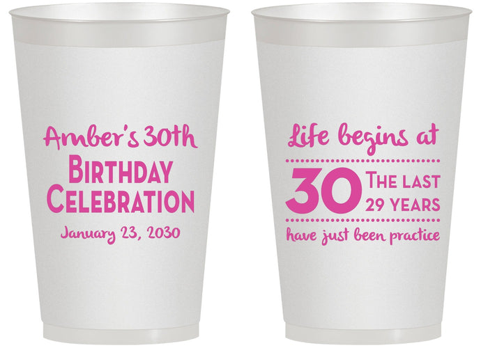 Personalized Birthday 14 oz Frosted Cups - 30th The Last 29 Years | 20019