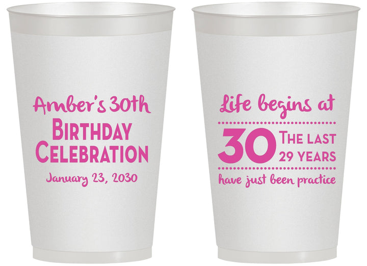 Personalized Birthday 14 oz Frosted Cups - 30th The Last 29 Years | 20019