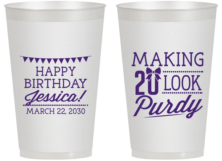 Personalized Birthday 14 oz Frosted Cups - 20th | 20021
