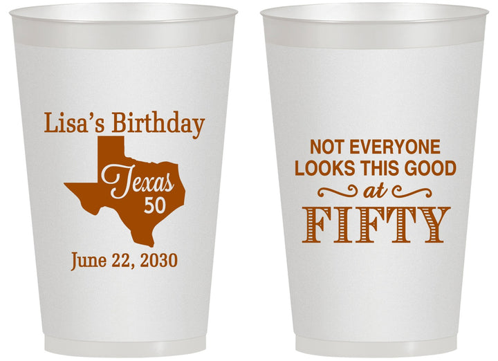 Personalized Birthday 14 oz Frosted Cups - 50th | 20051